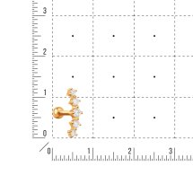 Пирсинг с фианитами арт. Т102077186 (Т102077186)