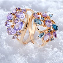 Кольцо с аметистами (Т101018152)
