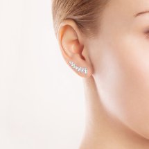 Серьги с фианитами (Т142027605)