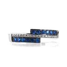 Кольцо с сапфирами и бриллиантами (Т301014354-01)