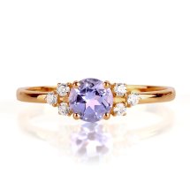 Кольцо с аметистом и фианитами арт.&nbsp;Т103015423 (Т103015423)