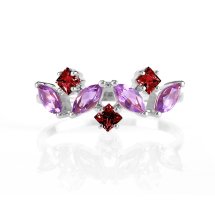 Кольцо с аметистами и гранатами (Т303015819-01)