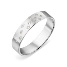 Кольцо обручальное с бриллиантами (Т301019049)