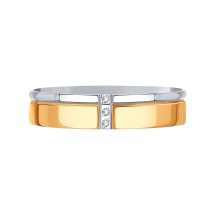 Кольцо обручальное с бриллиантами, 4.5 мм (Т131013914)