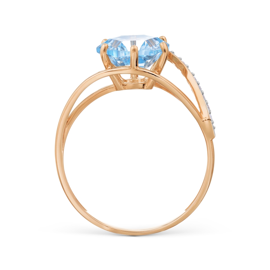 Кольцо с топазом и фианитами (арт. Т14701Б002)