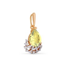 Подвеска с цитрином и фианитами (Т147034485)