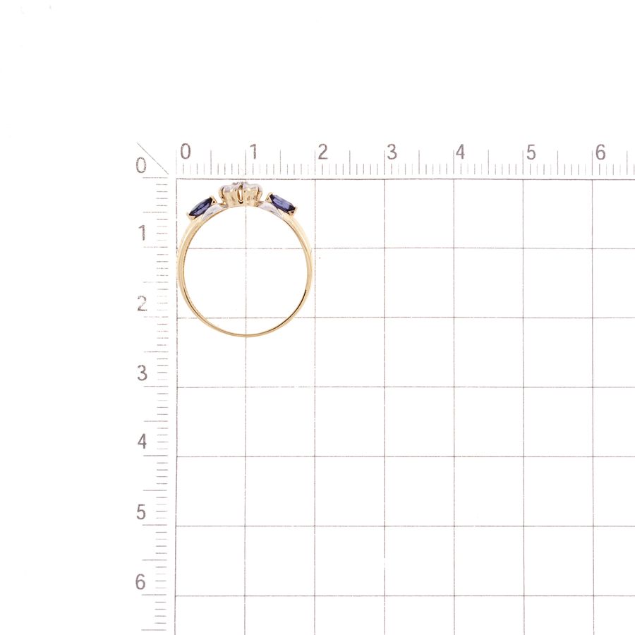 Кольцо с сапфирами и бриллиантом (арт. Т141018743)