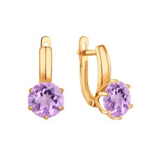 Серьги с аметистами арт.&nbsp;Т10102В505 (Т10102В505)