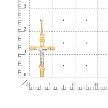 Крестик из красного золота арт.&nbsp;Т13086060 (Т13086060)