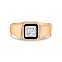 Кольцо с эмалью и фианитами (Т15204А260)