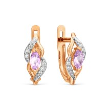 Серьги с аметистами и фианитами арт. Т143029553 (Т143029553)