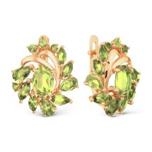 Серьги с хризолитами (Т101028398)