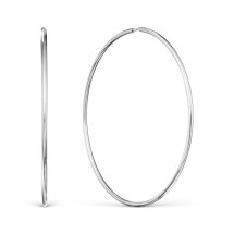 Серьги конго из серебра, 45 мм (Т740021207)