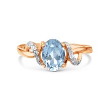 Кольцо с топазом и фианитами (Т143015718)