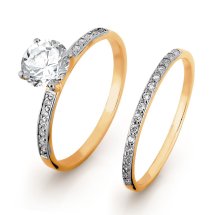 Кольцо с фианитами (Т147016525)