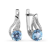 Серьги с топазами и бриллиантами арт.&nbsp;Т301026129 (Т301026129)