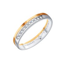 Кольцо обручальное с бриллиантами, 3.5 мм арт.&nbsp;Л22101154 (Л22101154)