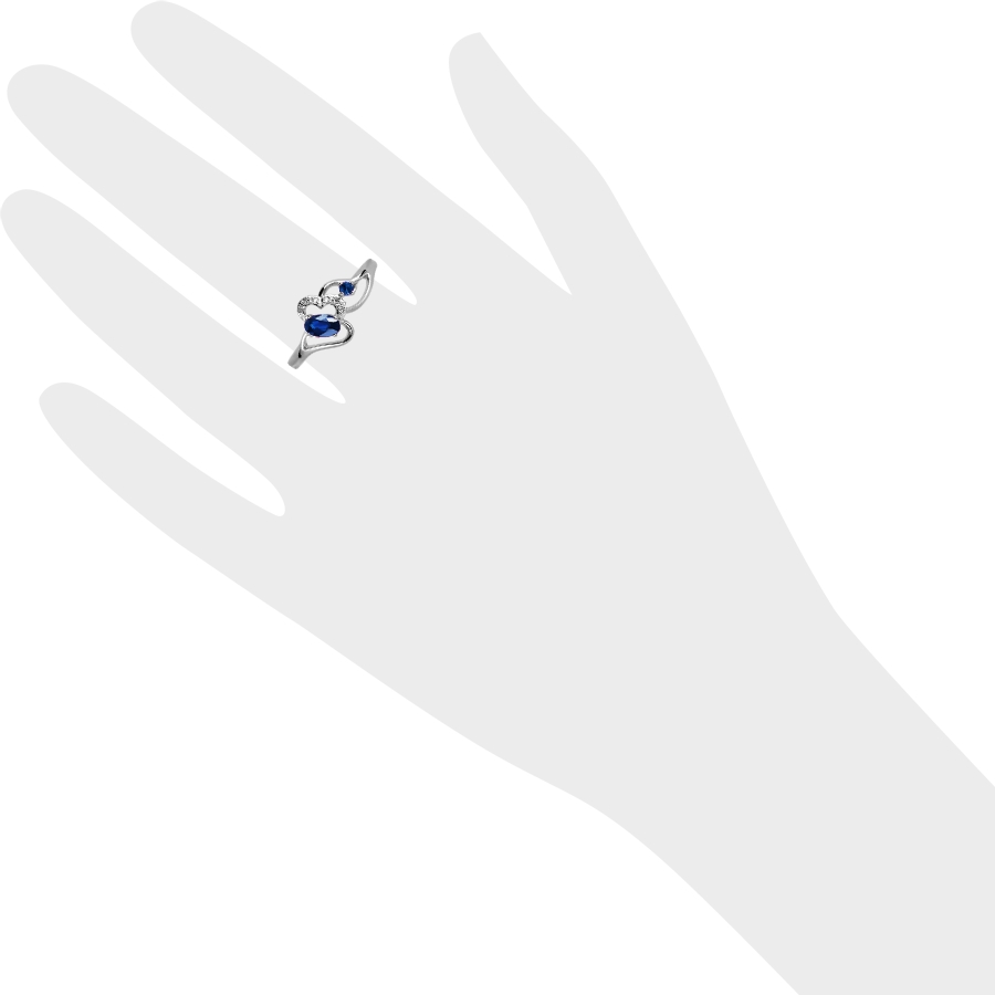 Кольцо с сапфирами и бриллиантами (арт. Т301015427)