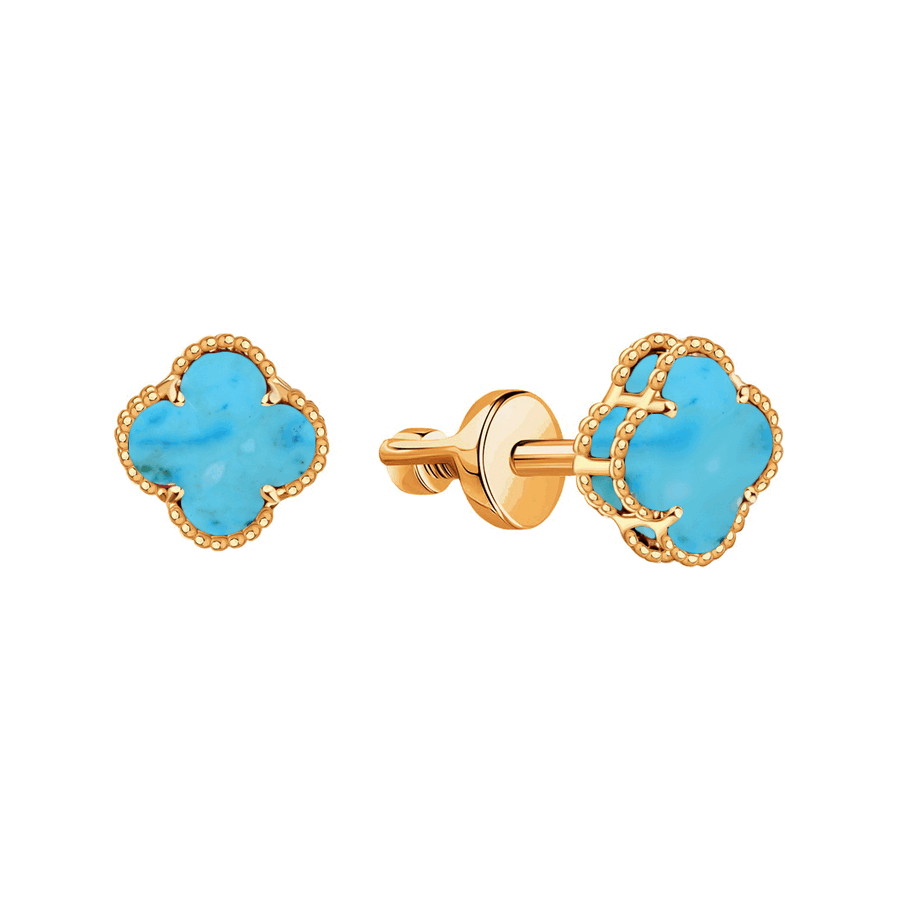 Серьги с бирюзой (Т10302Г613-05)