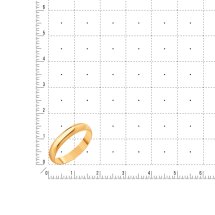 Кольцо обручальное из красного золота, 4 мм арт. Т10001016 (Т10001016)