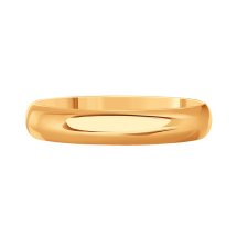Кольцо обручальное из красного золота, 4 мм арт. Т10001016 (Т10001016)