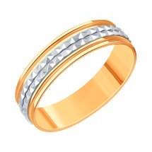 Кольцо обручальное из разных цветов золота, 5 мм арт.&nbsp;Т13061Б529 (Т13061Б529)