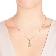 Подвеска с цитрином и фианитами (Т147034485)