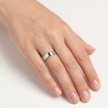 Кольцо обручальное из белого золота, 5 мм арт. Т300013731 (Т300013731)