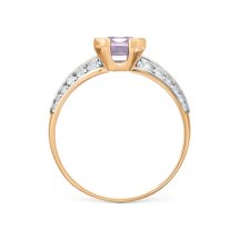 Кольцо с аметистом и фианитами (Т14701А368)