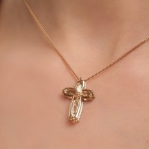Крестик из красного золота арт. Т13066773-1 (Т13066773-1)