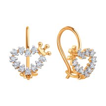 Серьги с фианитами арт.&nbsp;Т142028341 (Т142028341)