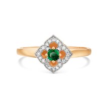 Кольцо с изумрудом и бриллиантами арт.&nbsp;Т14101А004 (Т14101А004)