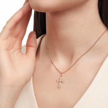 Крестик из красного золота арт.&nbsp;Т13086389 (Т13086389)