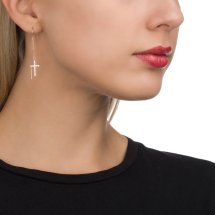 Серьги с фианитами арт.&nbsp;Т147027451 (Т147027451)