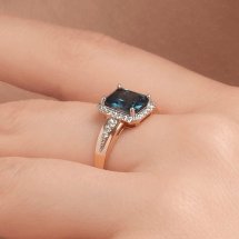 Кольцо с топазом и фианитами арт. Т14701А358-01 (Т14701А358-01)