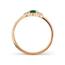 Кольцо с изумрудом и бриллиантами (Т141011980)