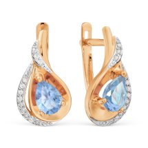 Серьги с топазами и фианитами (Т143029671)