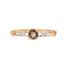 Кольцо с раухтопазом и фианитами (Т143018996)