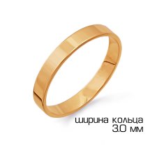 Кольцо обручальное из красного золота, 3 мм арт. Т100011470 (Т100011470)