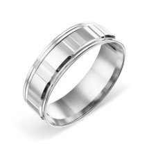 Кольцо обручальное из белого золота, 6 мм арт. Т300619151 (Т300619151)