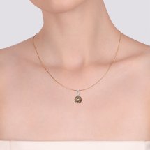 Подвеска с раухтопазами и фианитами (Т147035672)