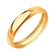 Кольцо обручальное из красного золота, 4 мм (Т100019193)