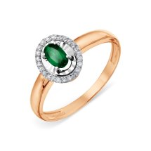 Кольцо с изумрудом и бриллиантами арт.&nbsp;Т146618596 (Т146618596)