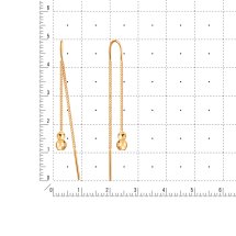 Серьги из красного золота арт. Т10062Б079 (Т10062Б079)