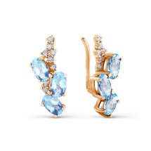 Серьги с топазами и фианитами (Т103027495)