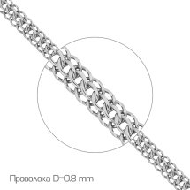 Цепочка из серебра арт.&nbsp;Ц1ПТ17РО010080 (Ц1ПТ17РО010080)