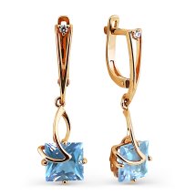 Серьги с топазами и фианитами (Т103024834)