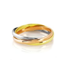 Кольцо обручальное из разных цветов золота, 2.2 мм (Т100013728)