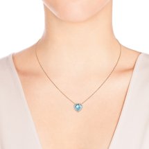 Подвеска с топазом и фианитами (Т147034460)