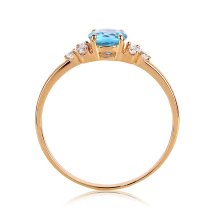 Кольцо с топазом и фианитами арт.&nbsp;Т103015423 (Т103015423)